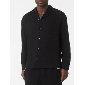 Mauvais Men's Black Classic Fiorano Long Sleeve Relaxed Fit Shirt Size M